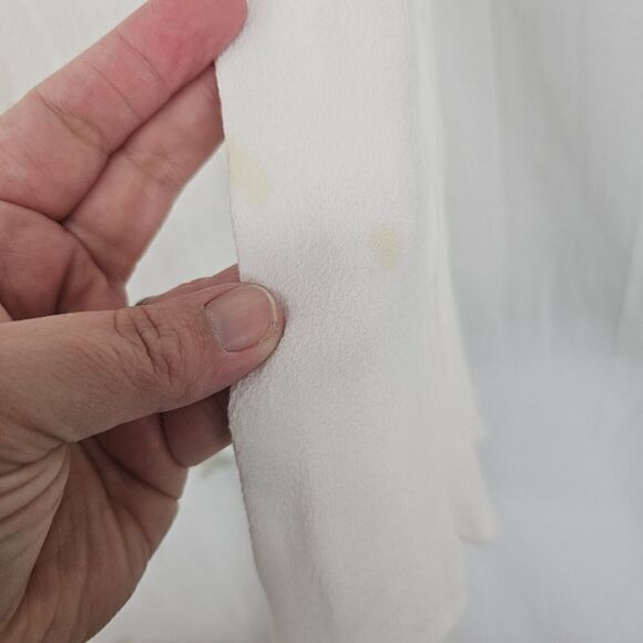 Lovers + Friends Freesia White Mini Dress Size XS Deep Back Lace Sleeves Ivory - Picture 5 of 7